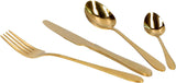 HOMLA Abele Besteckset Für Vier Personen 16-Teilig Edelstahl Hygienisk Elegant Leicht Zu Reinigen Gold Kitchen Naty Shop Golden