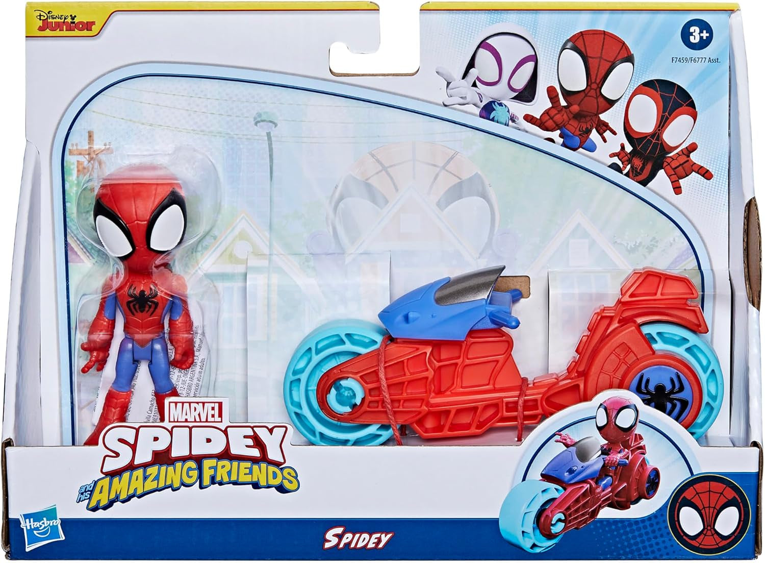SPIDEY og HANS FANTASTISKE VENNER Marvel Spidey Motorcykelfigurlegetøj til drenge og piger fra 3 år og opefter Actionfigurer Naty Shop