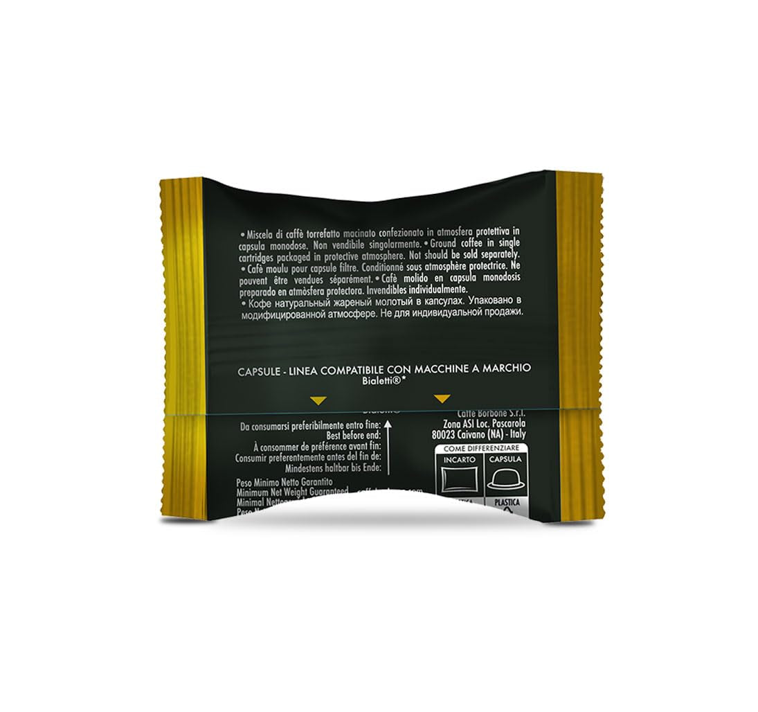 Caffè Borbone Gold-Kaffeemischung - 50 Kapseln - Kompatibel med Kaffeemaschinen der Marke Bialetti®*