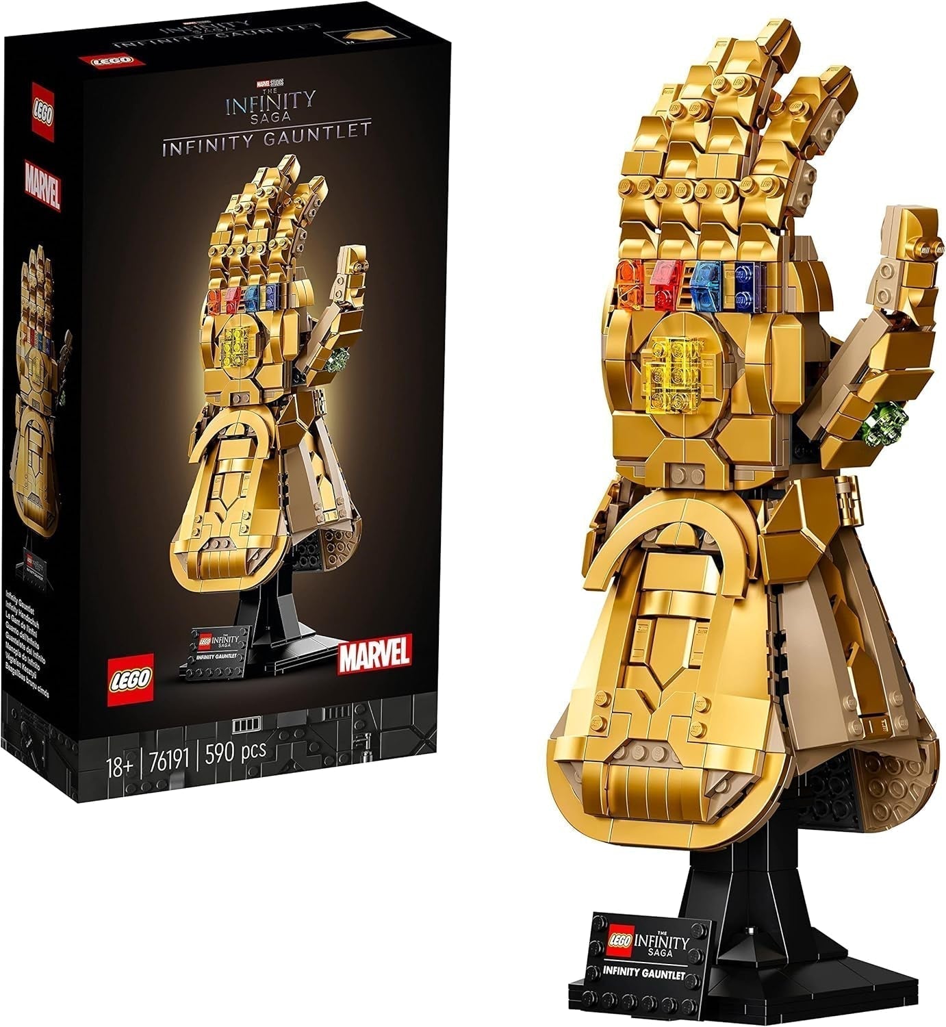 LEGO 76191 Marvel Super Heroes Infinity Glove Avengers Thanos Handske Modelbyggesæt til voksne Fanvare Gave til Mænd Kvinder Hendes Ham Byggesæt Besuche den LEGO-Store Single