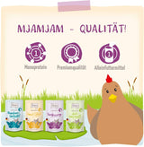 MjAMjAM - Premium våd kattefoder - Kylling Wellness Pack 12 Pack (12 x 125 g) Kornfri med ekstra kød