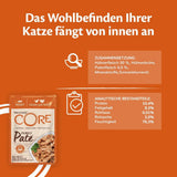 Wellness CORE Purely Paté 24 x 85g, Kylling og Kalkun - Vådfoder til katte, fin paté, kornfri, naturlig, allergivenlig, højt proteinindhold, højt indhold af kød