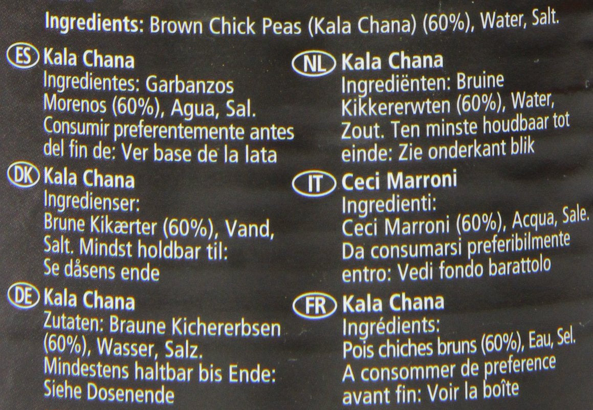 - Brune kikærter (på dåse), pakke med 12 stk (12 x 400 g)
