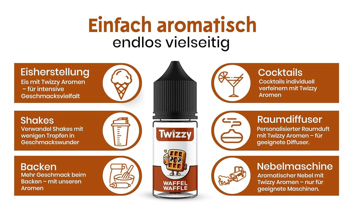 Twizzy Waffle Food Flavoring - 30 ml - Intens aroma - Ideel til bagning Arome Naty Shop