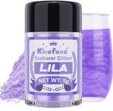 Kicofood, spiseligt glitter, 5 gram, forskellige farver Glitter Naty Shop Lilac Purple