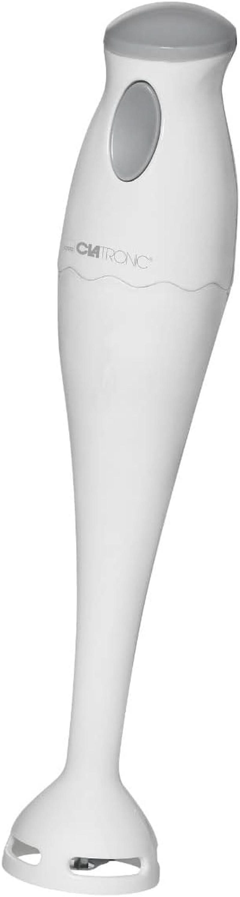 Clatronic Stabmixer/Pürierstab/Blender/Stab-Mixer/Stick/Mixstab SM 3577; Edelstahl-Schlagmesser; Für Smoothie, Kürbispüree, Babybrei, Milchshake; Mit Mixbehälter (500 ml); 180 Watt; Pink Køkken Naty Shop Weiß