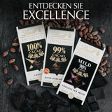 Lindt EXCELLENCE 99% Kakao - Edelbitter-chokolade | 50 G Tafel | Ekstra Kräftige Bitter-chokolade | Intensifier Kakao-Geschmack | Mørk chokolade | Vegansk Schokolade | Schokoladengeschenk Naty Shop