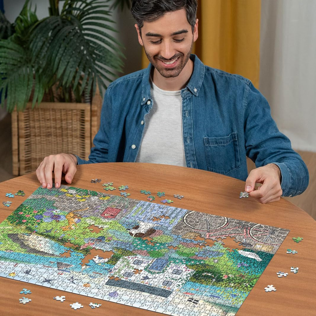 Ravensburger Puslespil 12001104 - Coastal Cottage- puslespil 1000 brikker til voksne og børn over 14 år Puslespil Naty Shop