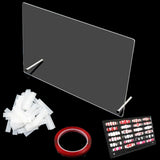 Akrylglas negledisplaypanel med displaystrimler og nanoklæbemiddel, neglespidsdisplay, transparent neglekunstfarvekort, neglekunstdisplay, negletræningsdisplay (gennemsigtig)