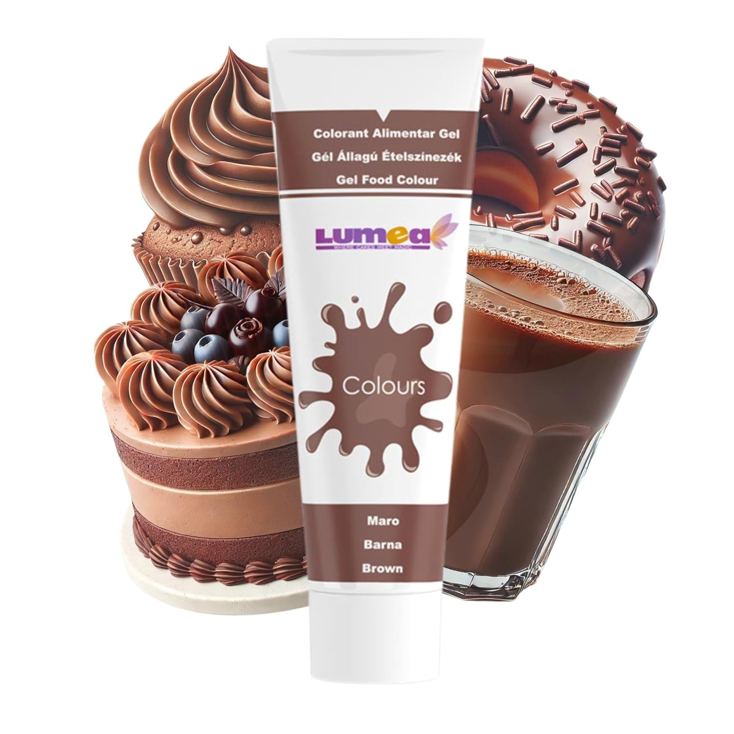 Dekozauber 24 rød madfarve, gel, 30 g, vegansk, sukkerfri, højkoncentreret, rød madfarve til fondant, smørcreme, drikkevarer og mere
