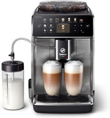 Saeco GranAroma automatisk espressomaskine - 14 kaffespecialiteter, intuitiv farveskærm, 4 brugerprofiler, keramisk kværn, 1500 watt (SM6580/10)