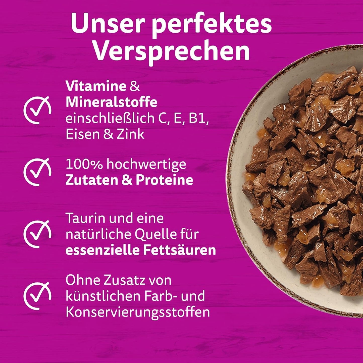 WHISKAS PURE DELIGHT Vådfoder i gelé 24 x 85g Classic Ragout (4 pakker) 48 portionsposer