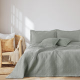 Ameliahome Sengetæppe 170X210 Cm Dobbeltsidet sengetæppe Ultrasonic Quilting Polyester Ophelia Mørkegrønne Senge og Tæpper Besuche den AmeliaHome-Store Ofelia Grå 260X280 Cm