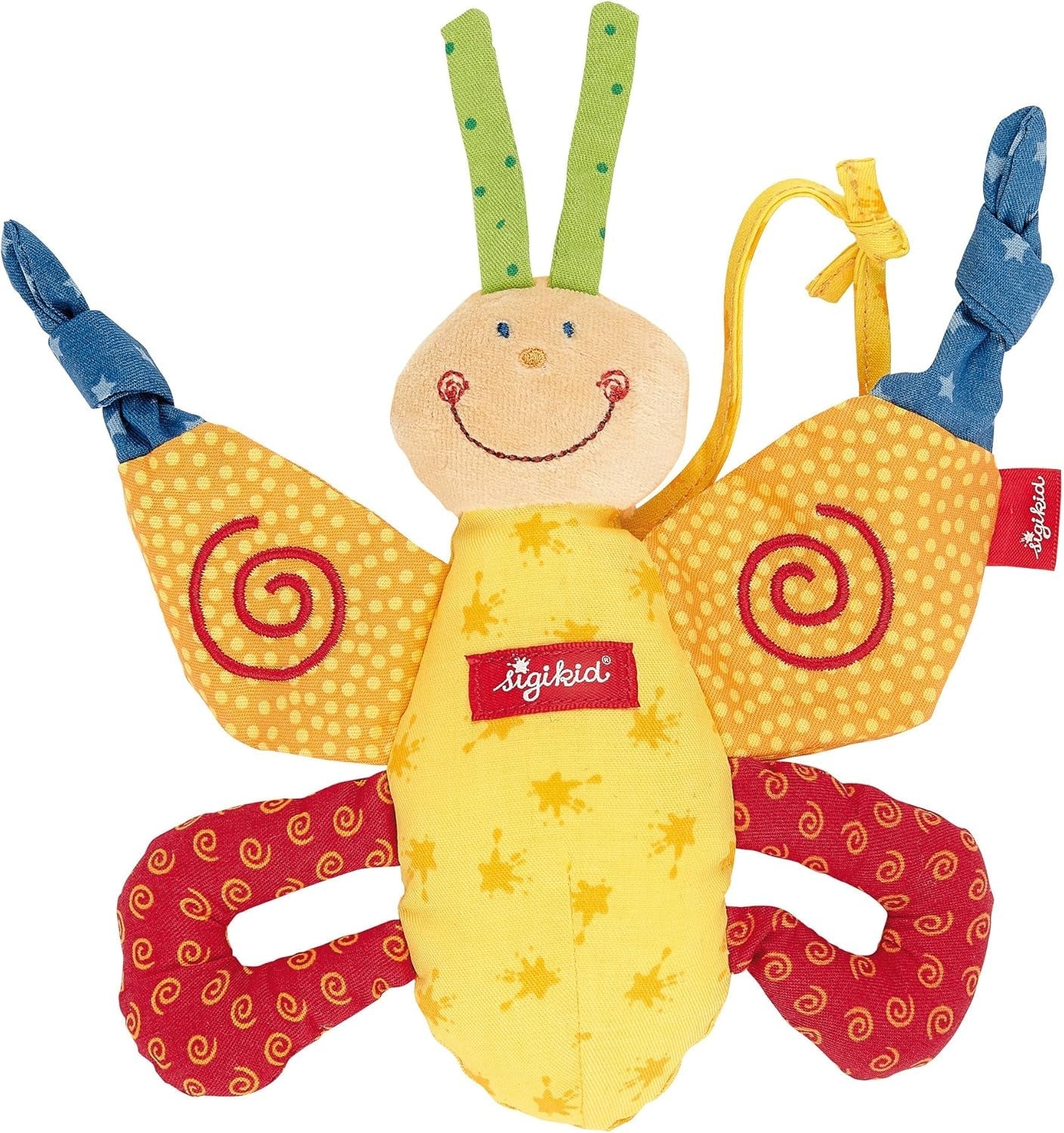 SIGIKID 40490 Aktiv ring Baby Aktivitet PlayQ Pige- og drengelegetøj til børn anbefales fra 3 måneder Multifarvet babylegetøj Naty Shop Multifarvet / sommerfugl