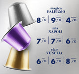 Caffè Borbone Verkostung Kit, 90 aluminiumskapsler: 30 Mia Napoli, 30 Ciao Venezia, 30 Magica Palermo, (3 x 30 Stück) – Kompatibel med Kaffeemaschinen für den Hausgebrauch af Nespresso®-mærket*
