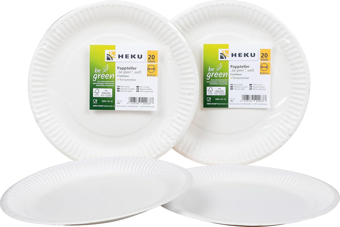 HEKU 191-stk. USA Festsæt I Papirtallerkener Ø23Cm, Røde Kopper, 3-lags servietter 33X33Cm, Dekorationsvælger, Vimpelkæde 10M I Perfekt til temafester og nationale helligdage