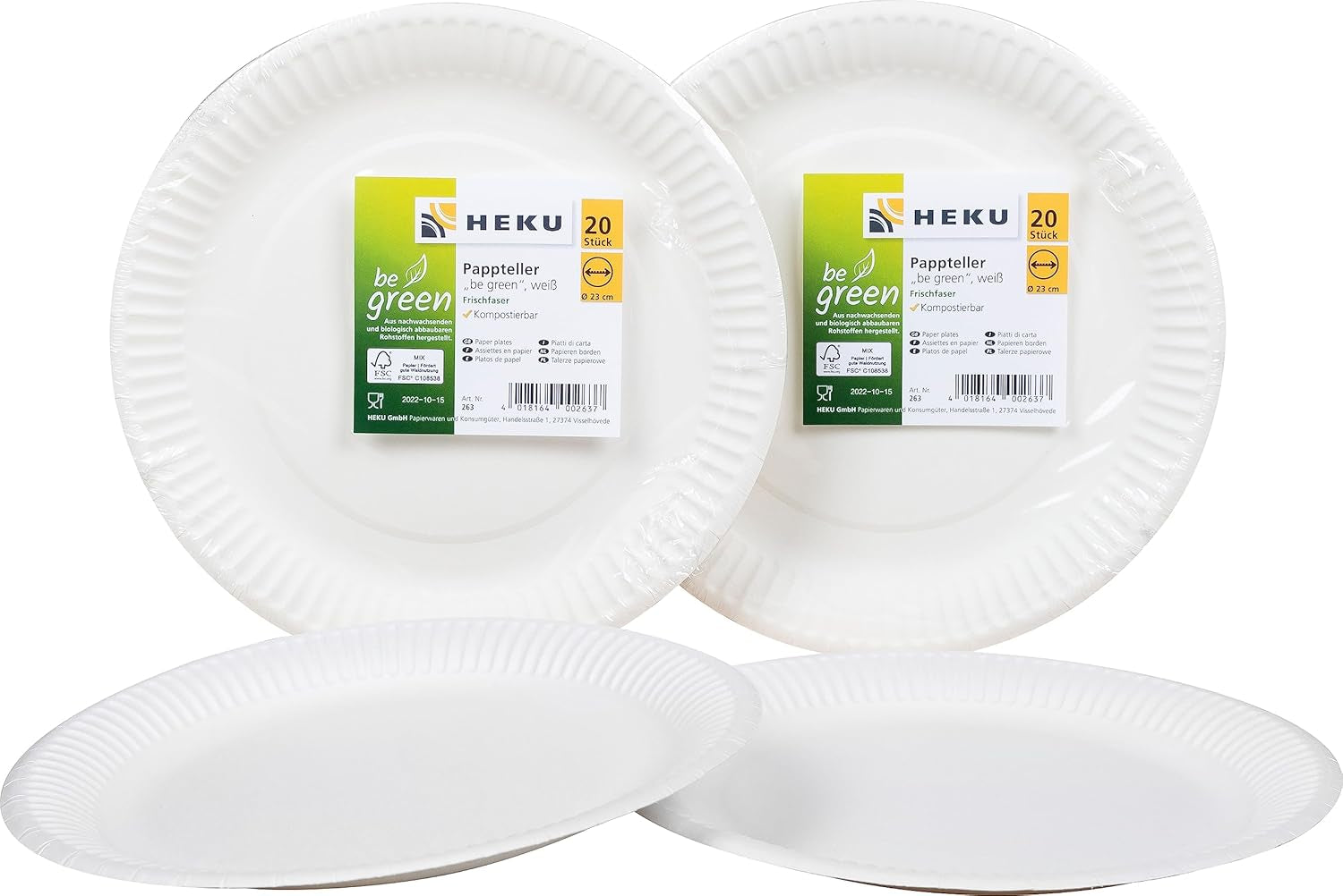 HEKU 191-stk. USA Festsæt I Papirtallerkener Ø23Cm, Røde Kopper, 3-lags servietter 33X33Cm, Dekorationsvælger, Vimpelkæde 10M I Perfekt til temafester og nationale helligdage