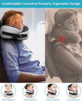 Flynakkepude, Memory Foam Rejsepude, Voksen Nakkepude, Justerbar vaskbar Flypude, Ergonomisk rejsepude (grå) Cervikale ortopædiske puder Naty Shop