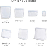 Stasher Bag Genanvendelig Premium Silikone Mad Taske Sandwich Taske Klar Holdbar Ovn Opvaskemaskine Fryser Sikker Miljøvenlig Madpakke Lækagesikker 828ml Mad Opbevaringsbokse Naty Shop