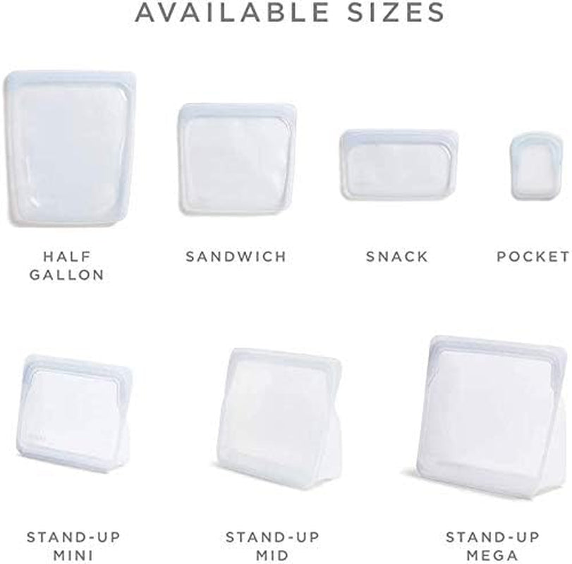 Stasher Bag Genanvendelig Premium Silikone Mad Taske Sandwich Taske Klar Holdbar Ovn Opvaskemaskine Fryser Sikker Miljøvenlig Madpakke Lækagesikker 828ml Mad Opbevaringsbokse Naty Shop
