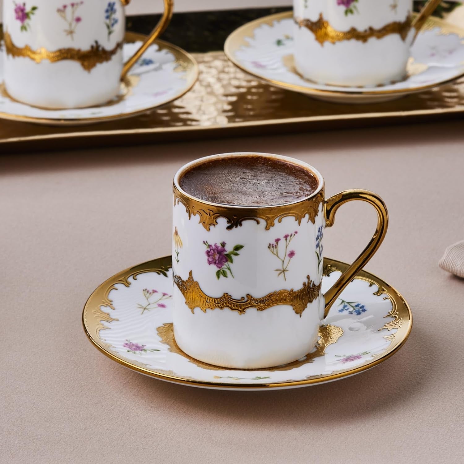 Karaca Bitter kaffe til 6 personer, flerfarvet