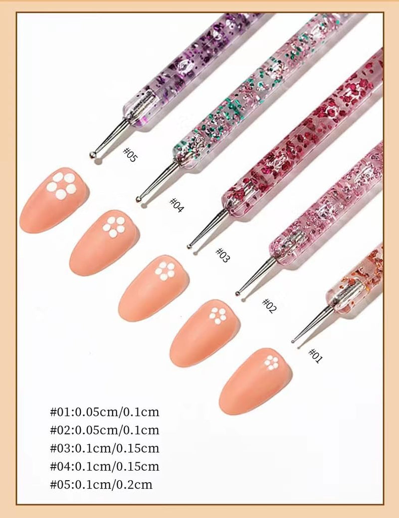 Nail Art Pinsel Sæt, 20 stk Nageldesign Malerei Pinsel, Professionelle Nail Art Design Pinsel, Nail Fine Liner Pinsel, Pink