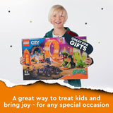 LEGO 60339 City Stuntz Stuntz Show Double Looping Sæt, inkl. rampe, monstertruck, 2X motorcykel og 7 minifigurer, legetøj til børn over 7 år Byggesæt Besuche den LEGO-Store