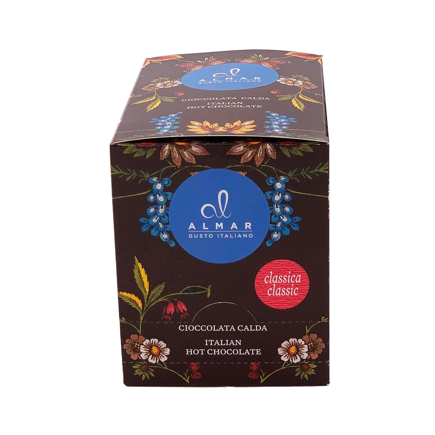 Italiensk varm chokolade Cortina CLASSIC smag - (15 X 30 g) Enkel portion, kuvert, 450 g kakao og varm chokolade Naty Shop