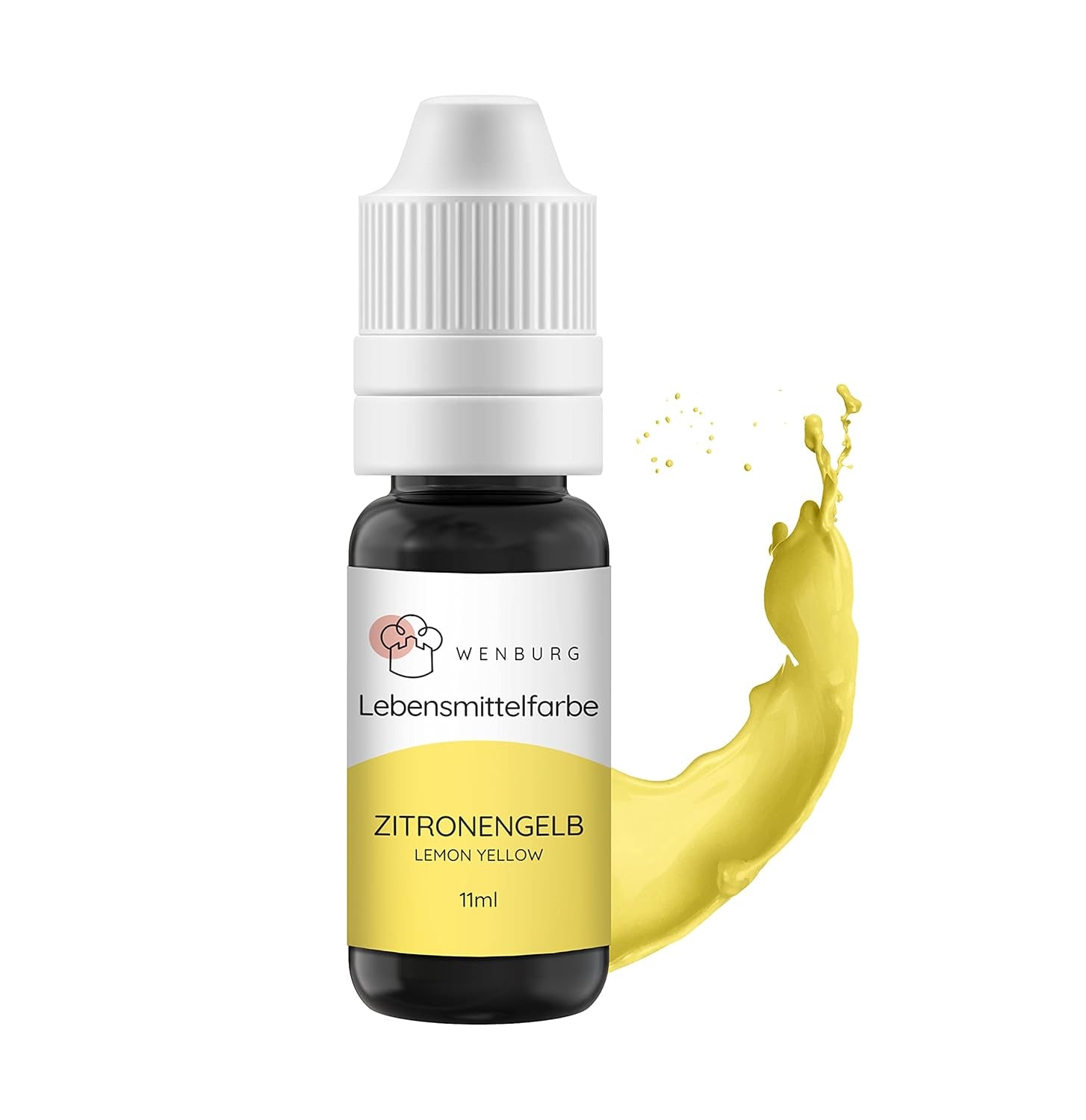 Wenburg madfarve, glitter, 11 ml, koncentreret, fremstillet i EU, flydende. Til farvning af dej, drikkevarer, smagsstoffer, slim - guldglimmer madfarve - guldkagefarvning - guldglimmer