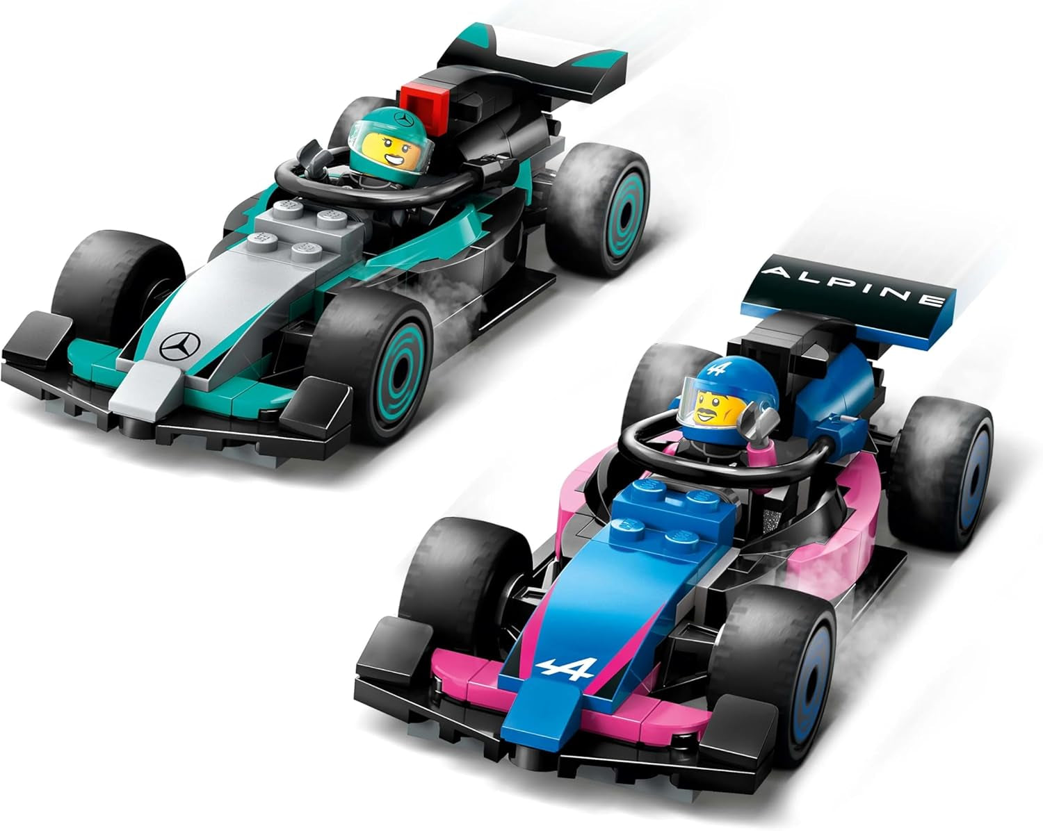 LEGO City F1 Garage med Mercedes-Amg og alpine racerbiler - Formel 1 racerbil med 2 førere og 4 mekaniske minifigurer - Gave til drenge og piger 7+ og fans 60444 Besuche den LEGO-Store byggesæt