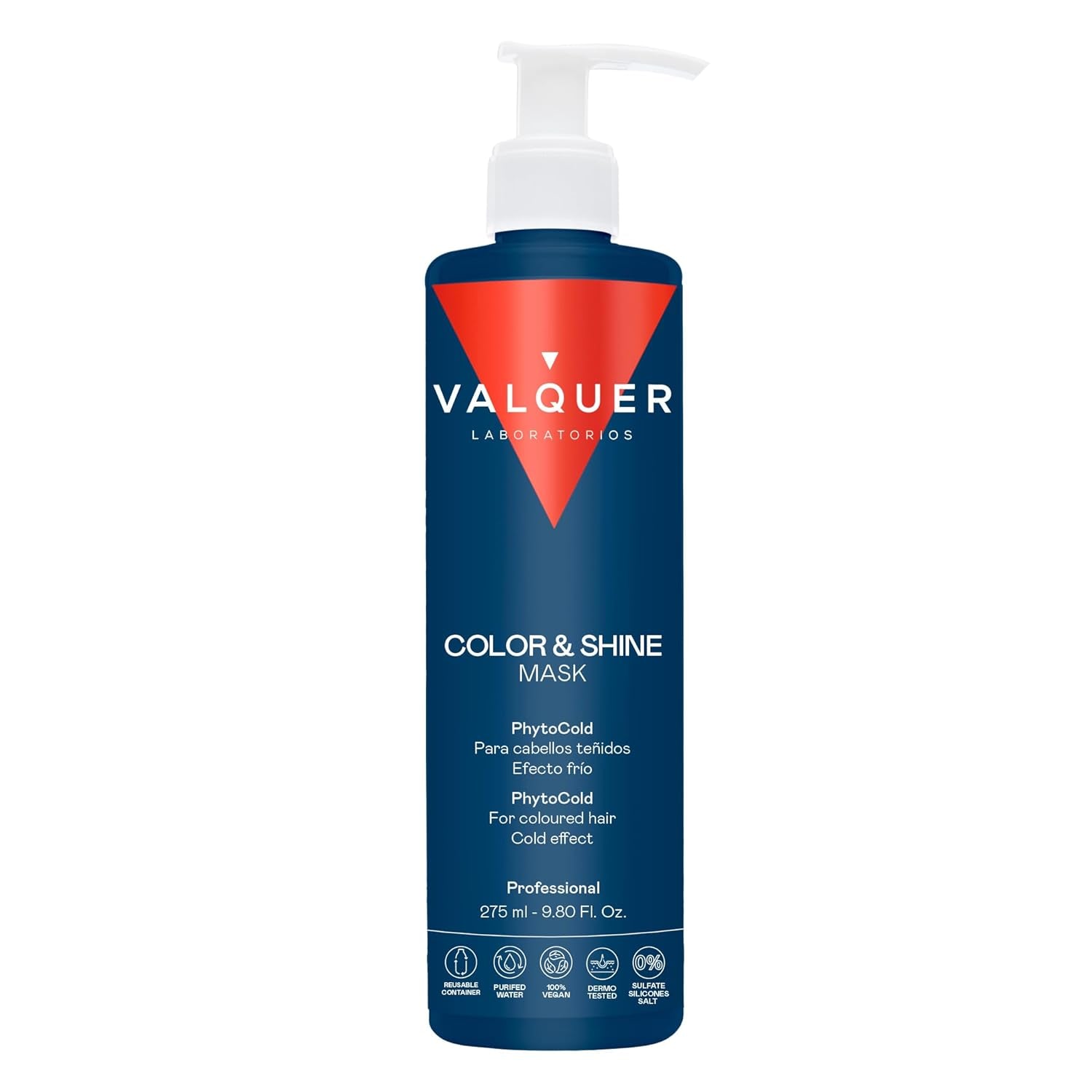 Valquer Profesional Ice Hair Mask Farve og Glans - Til farvet hår, 1000 ml Naty Shop Hair Mask 300 Ml (1 pakke) Lugtfri