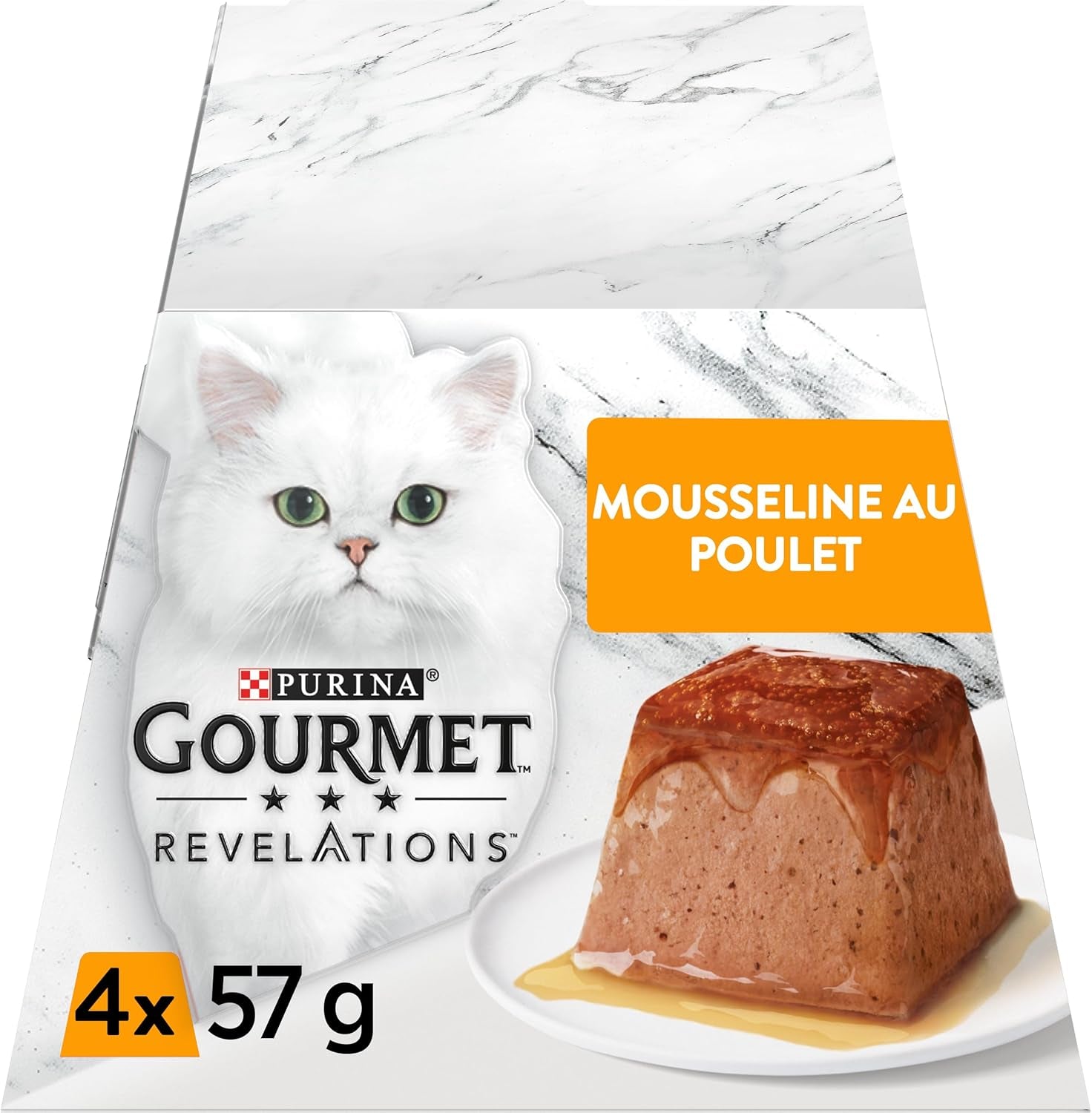 Revelations Muslin med kylling og sovs | Voksen kattefoder | 4 x 57 g