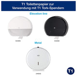 Toiletpapir Tork Jumbo White T1, Avanceret, 2 lag, 6 × 380 M, 472118