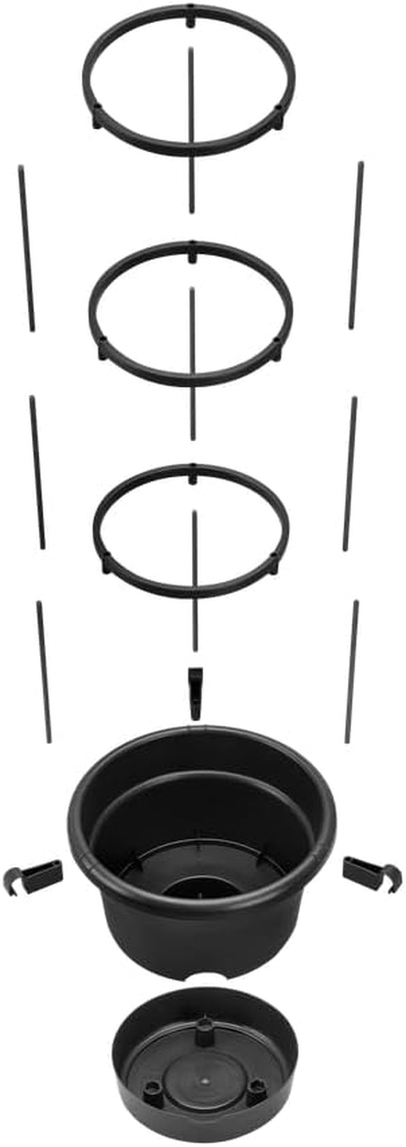elho Green Basics Tomatpotter 33 - Urtepotter til udendørs dyrkning og høst - Ø 33,5 x H 26,0 cm - Sort/Vivid sort