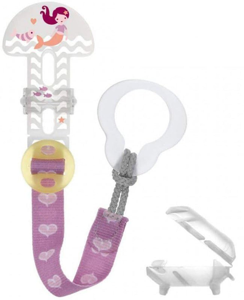 MAM Clip & Cover, Suttekæde - Pink