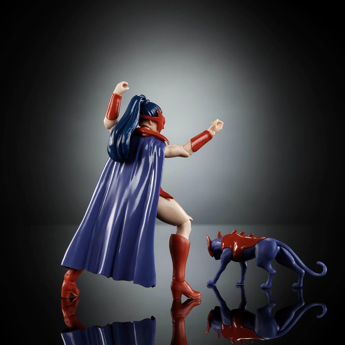 Masters of the Universe Origins Action Figur Catra fra tegneseriesamlingen, ca. 14 cm høj 1980'er tv-serie Heltinde Princess of Power Detaljeret design og kattetilbehør JBM84 Action Figures Naty Shop