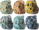 Littles og Bloomz genanvendelig ble FLV2-0602, standard krog og løkke lukning, 6 bleer
