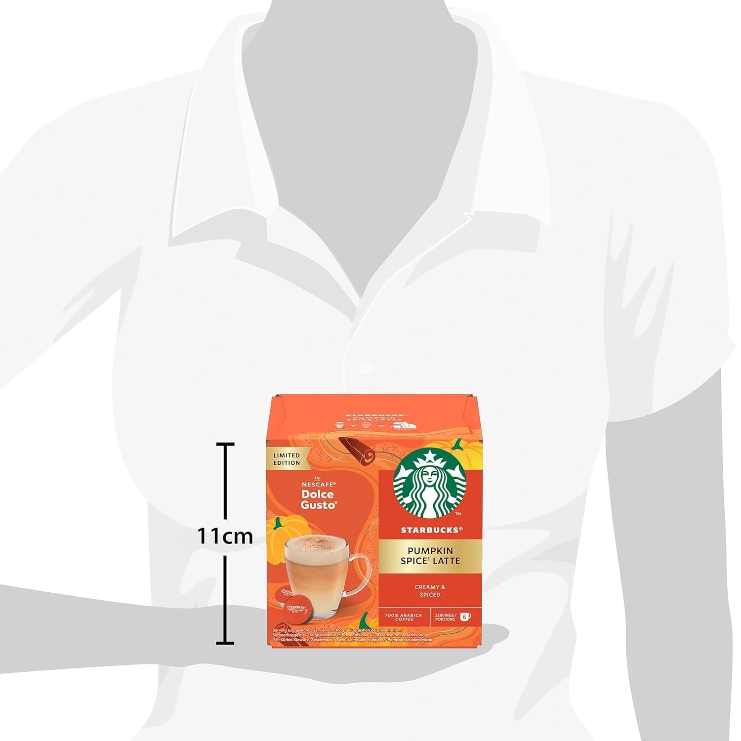 STARBUCKS Pumpkin Spice Latte af Nescafé Dolce Gusto, Dunkle Röstung, Kaffeekapseln 6 x 12 (72 Kapseln)