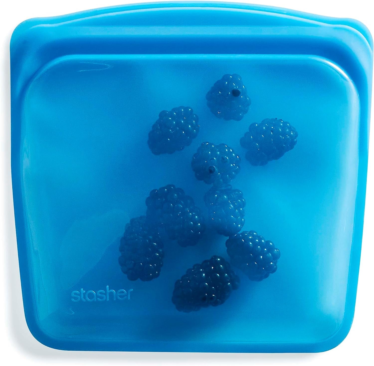 Stasher Bag Genanvendelig Premium Silikone Madpose Sandwich Taske Klar Holdbar Ovn Opvaskemaskine Fryser Sikker Miljøvenlig Madpose Ingen lækage 828ml Naty Shop Blueberry Mad Opbevaringsbokse