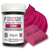 Madfarvepasta Sugarflair Colourflex Extra Pink Paste - Spiselig madfarve til smørcreme, chokolade, sukkerpasta, glasur, fondant, kageblandinger, dej og mere - 25g