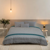 Bleu Câlin Trykt 1 person Hermance dyne, polyester, blå/grå, 140 X 200 Cm Dyner og dyner Naty Shop Blå/grå/hvid 220X240 Cm