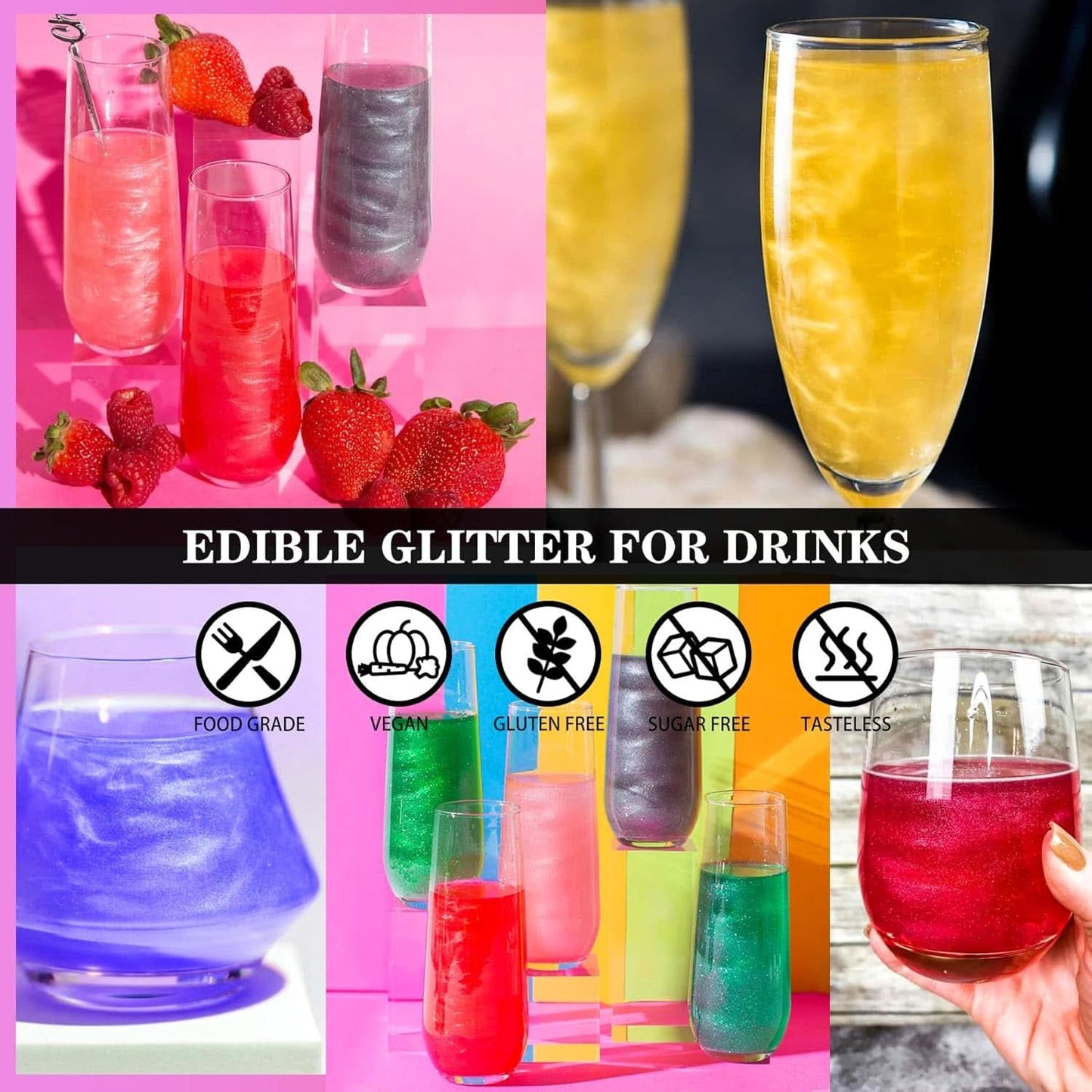 Spiselig glitter, 5 gram Naty Shop
