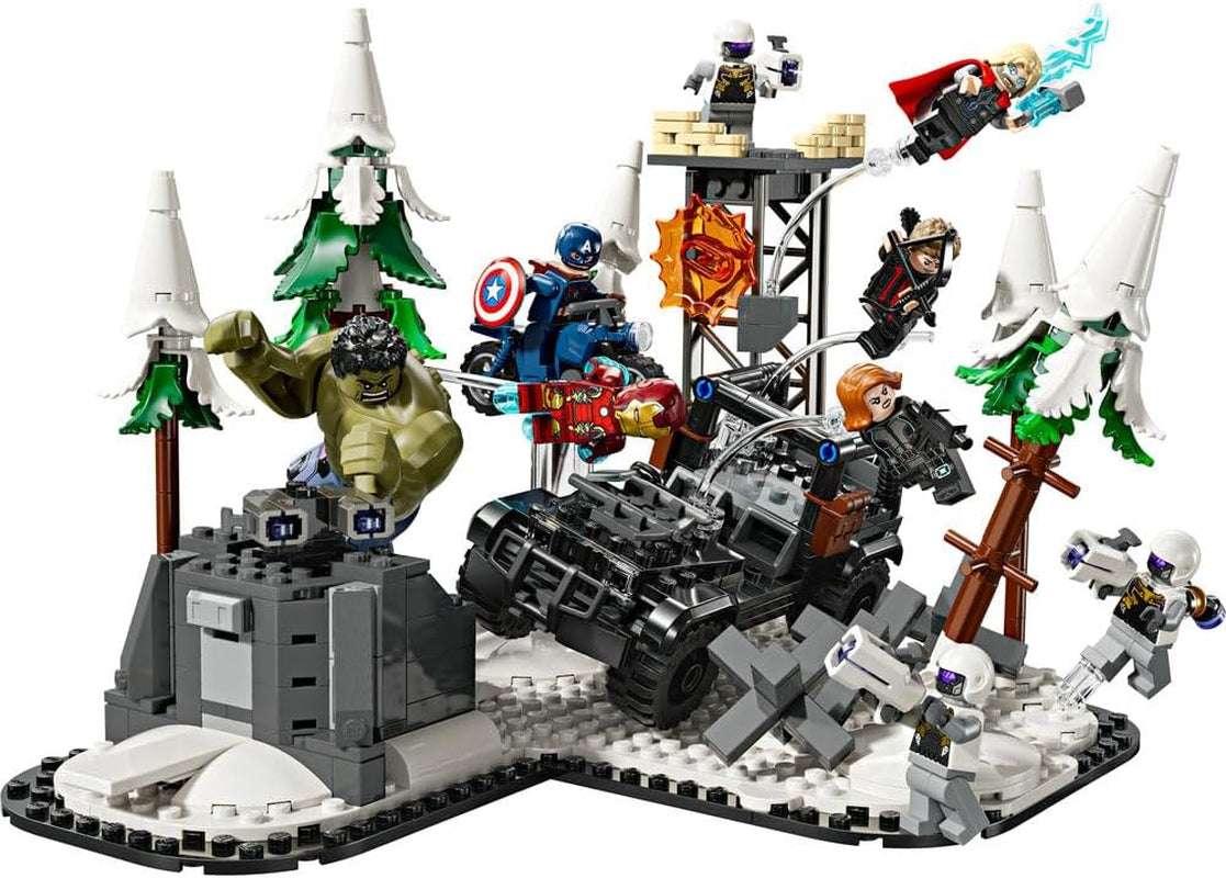 LEGO Marvel Avengers Assemble: Age of Ultron, bygge- og legesæt med 8 minifigurer af superhelte som Thor, Hulk og Iron Man, byggelegetøj til drenge og piger, eventyrsæt 76291 Byggesæt Besuche den LEGO-Store