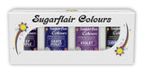 Sugarflair Pasta Madfarve Lilla Sæt med 4 Pasta Madfarve Fondant Marcipan Sukkerpasta Smørcreme og mere: Lilla, Lavendel, Drue Lilla, Deep Purple - Sæt med 4