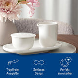 Villeroy & Boch - Afina mælkekrus 170 ml, hvid, tåler opvaskemaskine, tåler mikroovn, mælkekande, kaffetilbehør, keramisk kande, underkop, service, premium porcelæn