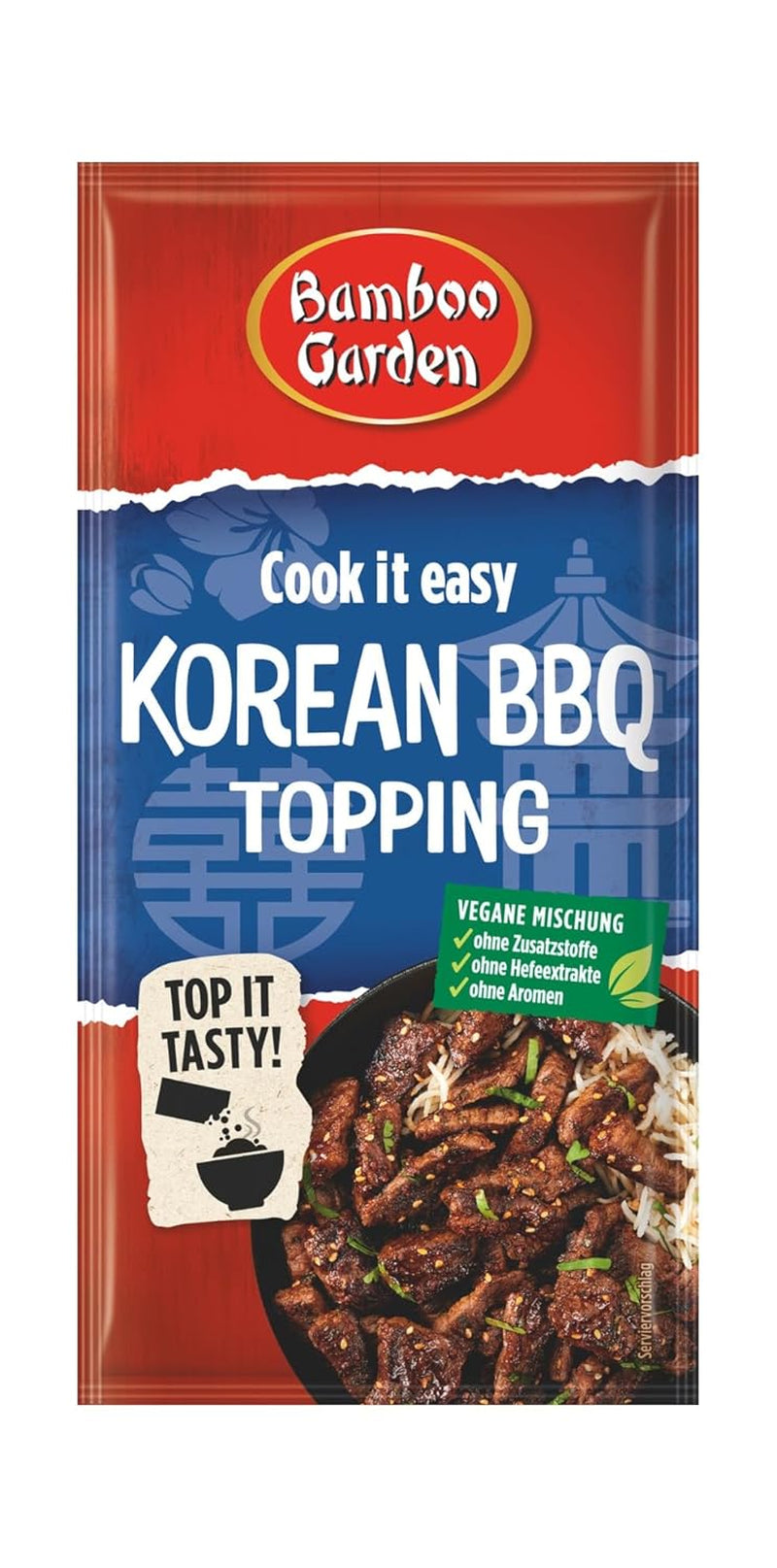 Bamboo Garden - Koreansk BBQ Topping | Gewürztopping zum Verfeinern von Koreanischen Grillgerichten | Veganske, naturlige ingredienser | 15 g i pose