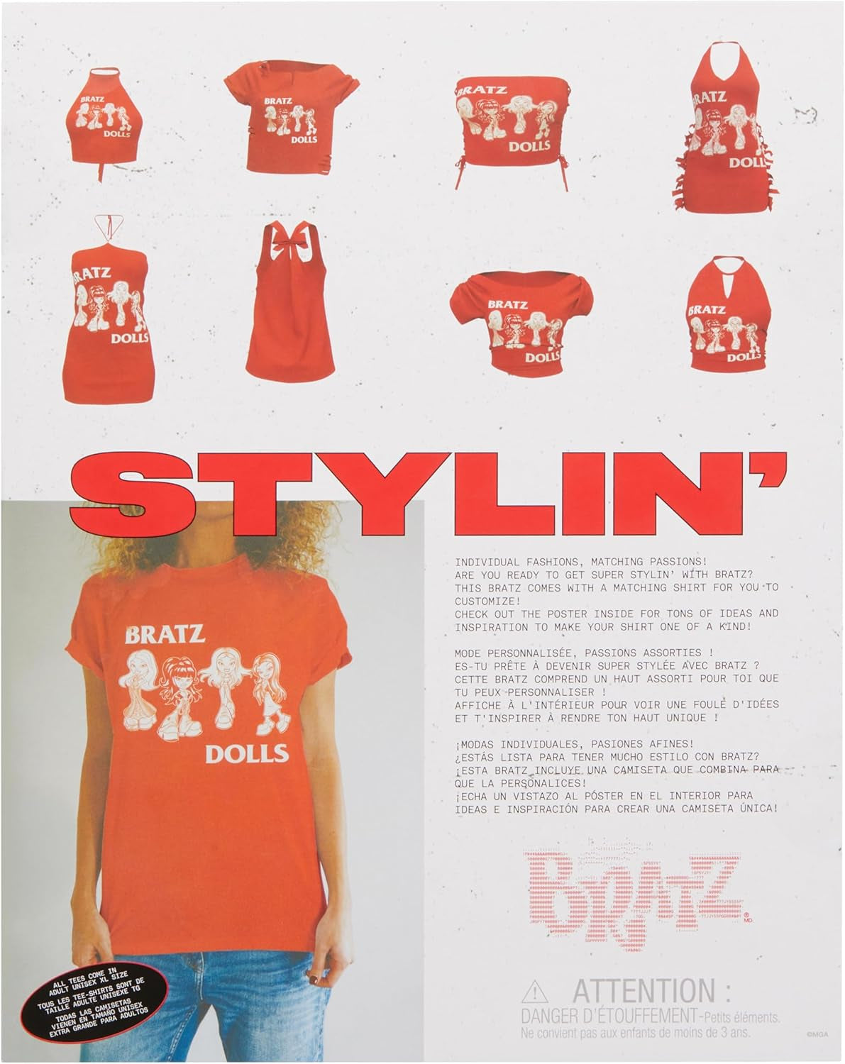 Bratz Stylin' Jade Fashionable T-Shirt Style Doll Inkluderer tilbehør Cute Girl Toy