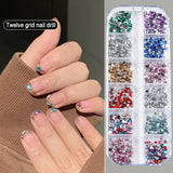 2000 stk Bunte Strasssteine ​​Nagel Glitzersteine ​​Nail Charms Nailart Edelsteine ​​Nagel Steine ​​Gllitzer Steine ​​Nagel Charms Nägel Tilbehør Kristalle Diamant Nageldesign Strass Nail Art Rhinestones Nail Gems