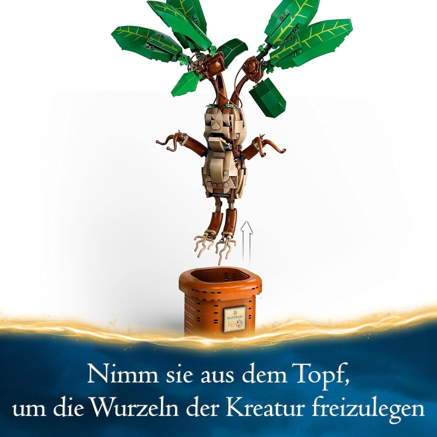 LEGO Harry Potter Magic Potion Plant: Mandrake, potteplantelegetøj, magisk gave til piger, drenge og alle fans, fantasifuldt legesæt til børn, boligdekoration 76433 Byggesæt Besuche den LEGO-Store