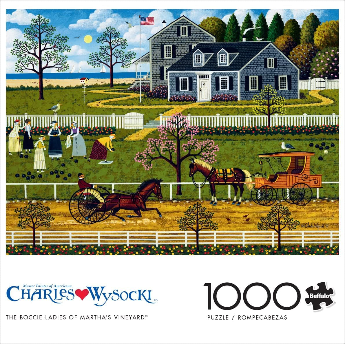Buffalo Games - Charles Wysocki - Boccia damer fra Marthas Vineyard - puslespil 1000 brikker Puslespil Naty Shop